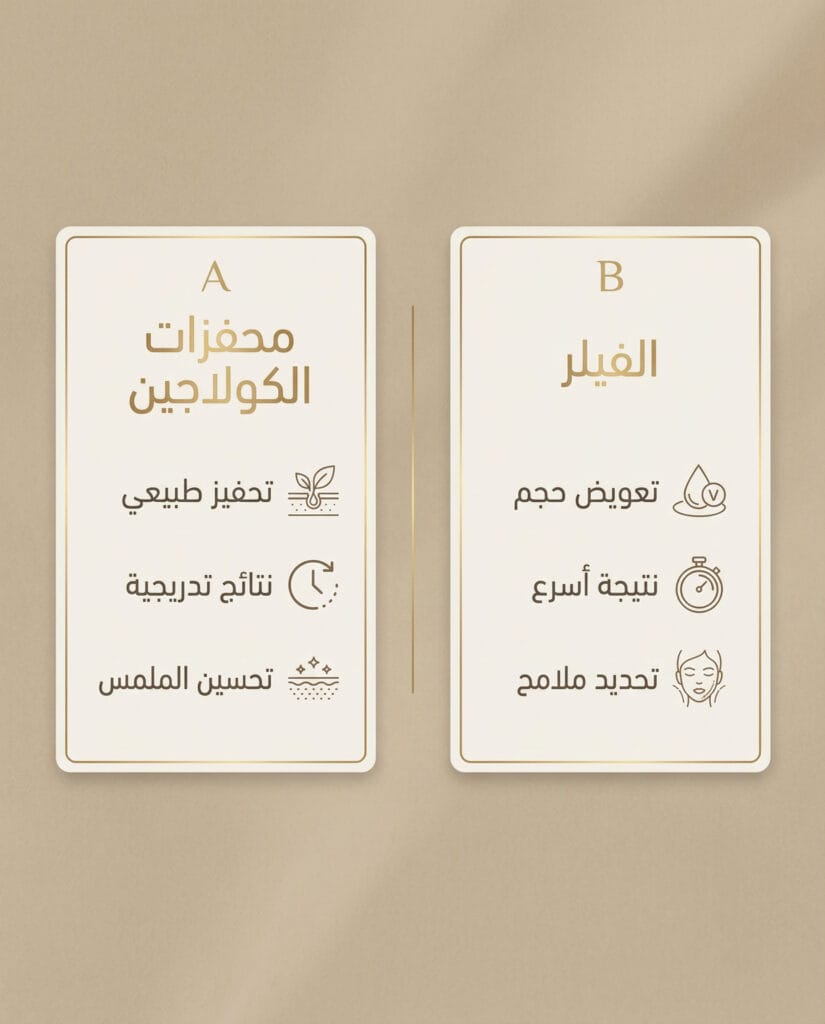 محفزات الكولاجين أم الفيلر؟